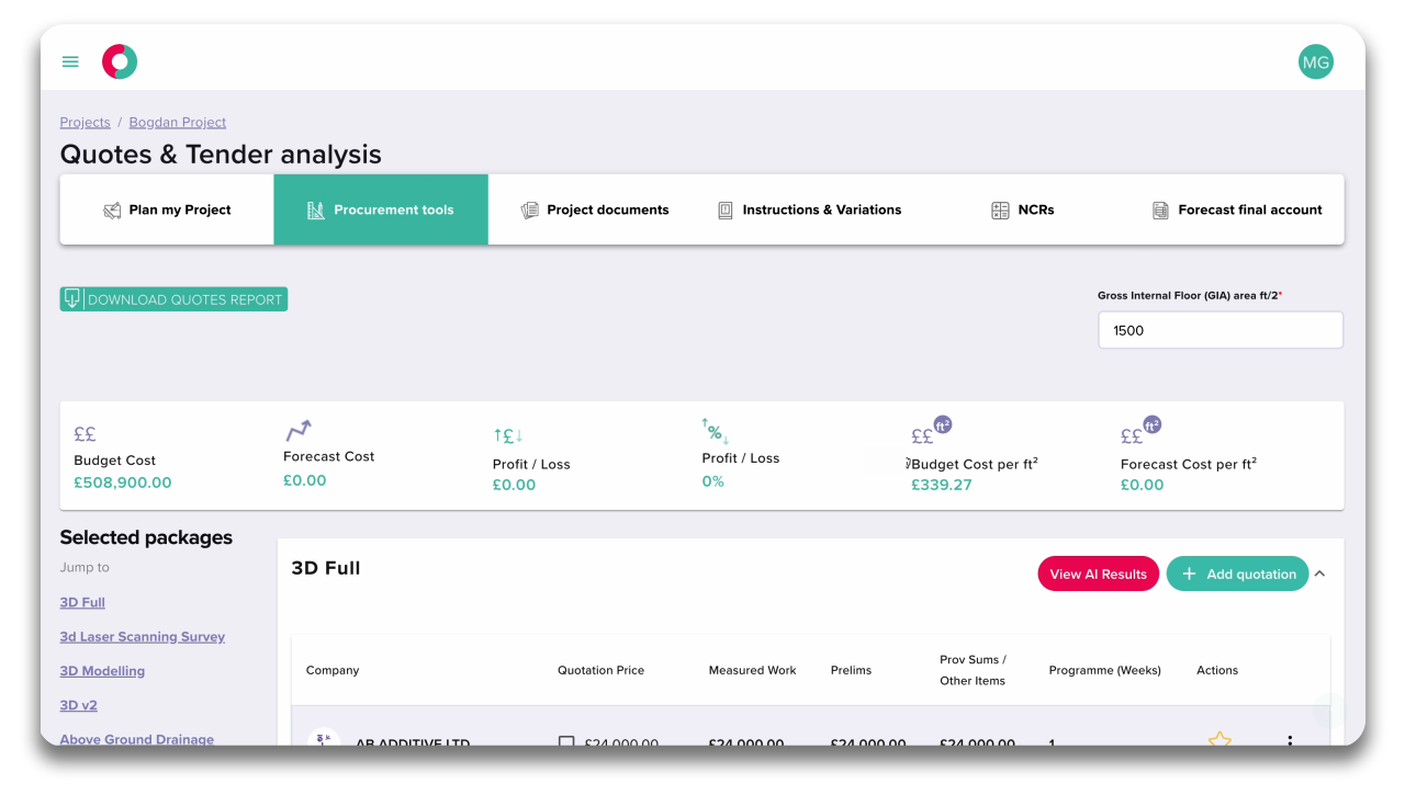 AI-Driven Tender Analysis